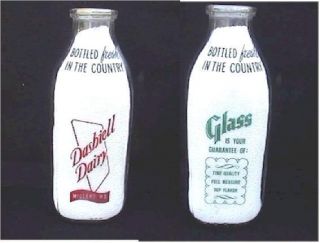 Milk Bottle   Square Quart   Dashiell Dairy, Midland, Md.