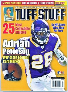 2008 Tuff Stuff Price Guide ADRIAN PETERSON Minnesota Vikings