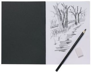 Slim A5 Artists Sketchbook 20 Sheets Acid Free Cartridge Paper / Soft 