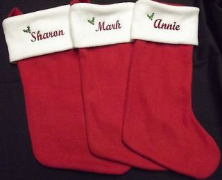 Personalized Christmas Stockings Monogrammed Red Stocking with Name