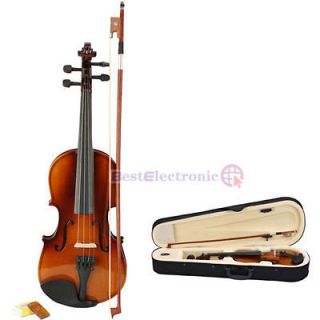 Natural Acoustic Violin + Case + Bow + Rosin 1/2 Size