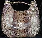 Brahmin NWOT Nina Croco Leather Large Hobo Bag Retail $395 Toasted 