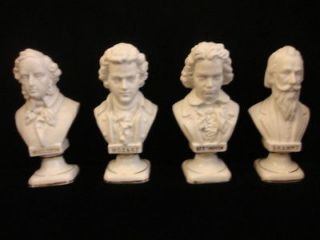 Mozart, Beethoven, Mendelssohn & Brahms Porcelain Bust