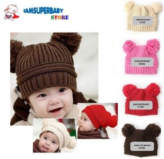 Baby Toddler Kids (6 Month   Age 4) Winter Machine Knitted Hat Cap 
