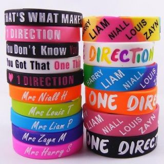 16pce ONE DIRECTION SILICONE WRISTBAND RUBBE BRACELET I LOVE 1D 