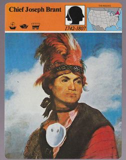 CHIEF JOSEPH BRANT Indian Mohawk Warrior STORY OF AMERICA CARD