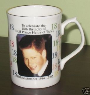 Prince Henry (Harry) of Wales 18th Birthday Mug LE 9/70