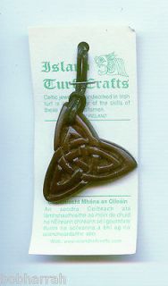 Trinity Knot Celtic Pendant, Irish Turf, handmade in N. Ireland