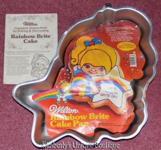 WILTON RAINBOW BRITE CAKE PAN MOLD TIN +INSERT/BKLT HALLMARK GIRL 