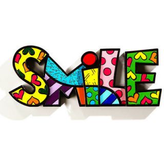 Romero Britto Word Sculpture Decor SMILE by Giftcraft