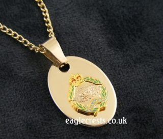 Royal Tank Regiment Ladies Oval Pendant & Chain 24 x 15