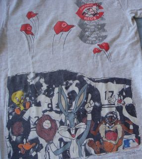   REDS Baseball Looney Tunes 1991 SHIRT Youth T Shirt BUGS BUNNY
