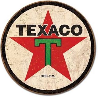 Gasoline Ad Tin Sign Texaco Motor Oil Advertizing Vintage Service 