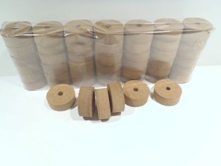 CORK RINGS 4 RUBBERIZED BROWN 1.25 X 1/2 X 1/4 NEW