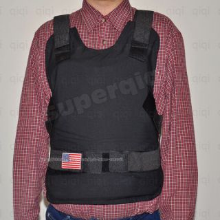 New Kevlar Bullet Proof Vest/jacket NIJ Level IIIA 3A L Black strong