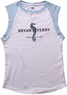 Bryan Ferry (Roxy Music)   Original 2002 World Tour T Shirt   NEW 