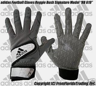 adidas Football Gloves Reggie Bush 619(M)Gry x Silver