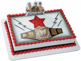 Wrestling Championship Belt Cake Topper Cena Boy Birthday Party 