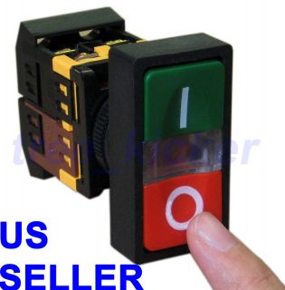 ON/OFF START/STOP Push Button w Light Indicator Momentary Switch Red 