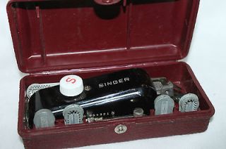 Vintage Singer Sewing Machine Buttonholer Attachment In Original Case 