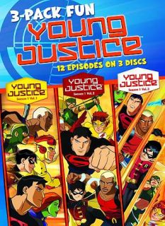 Young Justice Season 1, Vols. 1 3 (DVD, 2012, 3 Disc Set) (DVD, 2012)