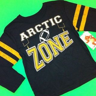 NEW! ARCTIC ZONE Football Baby Boys 3T 4T Graphic Shirt Gift! Black 