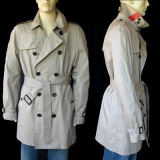 BURBERRY BRIT New Mens Trench Jacket Coat size XL Taupe Authentic 