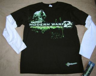 CALL OF DUTY *Modern Warfare 2* Blk L/S Tee Shirt sz 7/8
