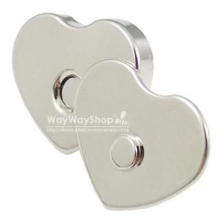 30 sets 14mm 9/16 Heart shaped Love Magnetic Snaps Purse Closures 