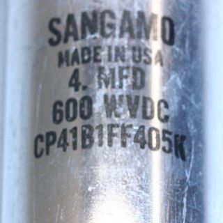 Sangamo 4 MFD 600V Oil Filled Capacitor Cap for Western Electric 124