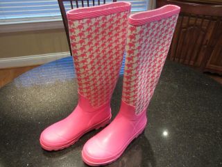 Lilly Pulitzer Pink Elephant Rain Boots   Size 6