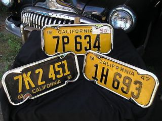 NEW PAIR OF 1940 TO 1955 VINTAGE STYLE CALIFORNIA LICENSE PLATE FRAMES 