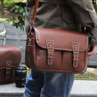   brown Pu leather DSLR camera bag For Canon Nikon Sony Pentax fashion