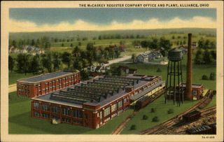 ALLIANCE OH McCaskey Register Co Office and Plant Old Postcard