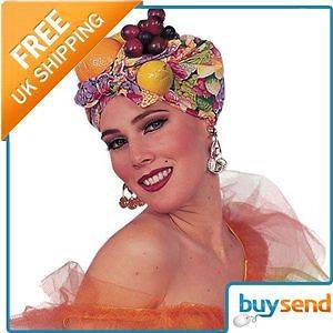 Fruit Hat Carmen Miranda Latin Headpiece Carnival Fancy Dress Costume 