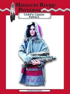 CHILDS CAPOTE HOOD BLANKET SEWING PATTERN MOUNTAIN MAN POW WOW CRAFTS
