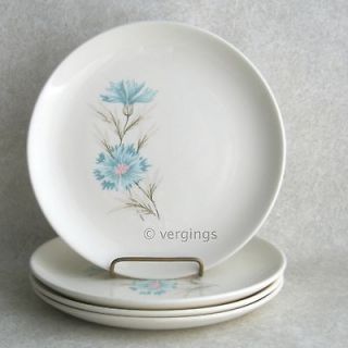   Smith Taylor Boutonniere Bread & and Butter Plates TST Blue Carnation