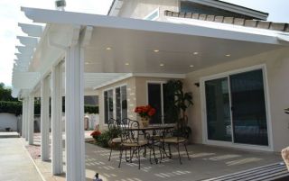   Insulated Aluminum Patio Cover Kit w/ Recessed Lights, Multiple Sizes