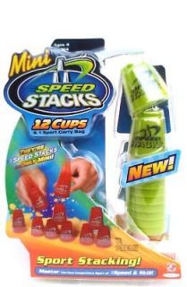 Speed Stacks Mini Cups GREEN Set (12 Sport Stacking 4cm Tall Cups 