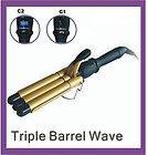 THREE TRIPPLE BARREL WAVE HAIR CURLER IRON TONGS CAN MAKE A GOOD GIFT 