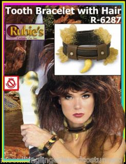 adult costume Bracelet with Tooth and Hair accessory