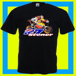 CASEY STONER MOTO GP T SHIRT ALL SIZES COLOURS AVAILABLE