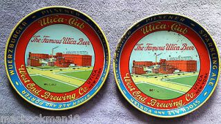   1939 Utica Club Beer Trays Pilsener Ale & Sparkling Ale Stock Porter