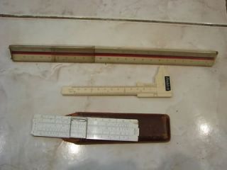 LOT OF A.W. FABER CASTELL,FROHLICH,ARISTO W.STEIN SLIDE RULES GERMANY