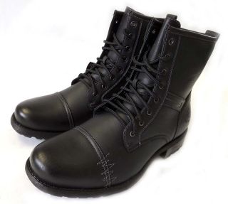 New Mens Premium Military Styled Design Combat Lace up Leather boots 