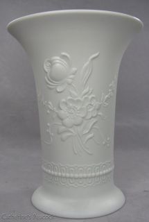 AK Kaiser West Germany White Bisque Porcelain 6 Flower Vase