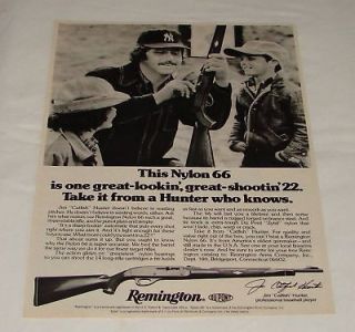 1976 CATFISH HUNTER Remington Nylon 66 .22 ad