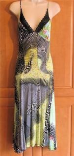 Classic CLASS ROBERTO CAVALLI Viscose Jersey Knit Long Print Dress NEW 