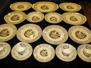 20PC.VINTAGE AMERICAN LIMOGES TRIUMPH CHINA SET WITH GOLD HAND 
