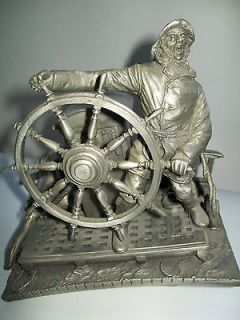 Into the Storm Fine Pewter 1985 The Franklin Mint 7 1/2 tall by 7 1/2 